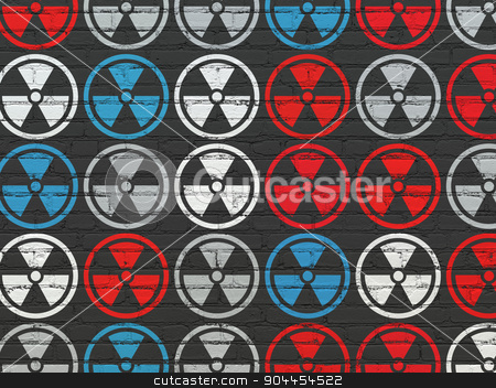 To use this stock image in your creative project, please select the size you need over to the right and click the "Add to Cart" button.
Your downloaded image will come with the Cutcaster watermark removed so don’t worry about the watermark you see on this page. Science concept: Radiation icons on wall background stock photo, Science concept: Painted multicolor Radiation icons on Black Brick wall background by mkabakov