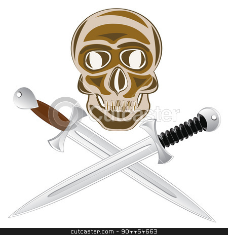 To use this stock image in your creative project, please select the size you need over to the right and click the "Add to Cart" button.
Your downloaded image will come with the Cutcaster watermark removed so don’t worry about the watermark you see on this page. Two sword and skull stock vector clipart, Two sword and skull of the person on white background is insulated. by cobol1964