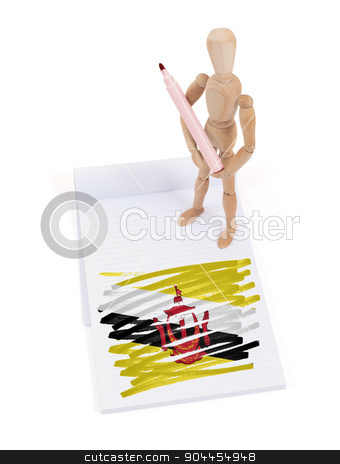 To use this stock image in your creative project, please select the size you need over to the right and click the "Add to Cart" button.
Your downloaded image will come with the Cutcaster watermark removed so don’t worry about the watermark you see on this page. Wooden mannequin made a drawing - Brunei stock photo, Wooden mannequin made a drawing of a flag - Brunei by michaklootwijk