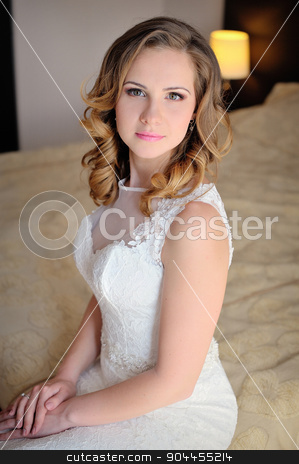 To use this stock image in your creative project, please select the size you need over to the right and click the "Add to Cart" button.
Your downloaded image will come with the Cutcaster watermark removed so don’t worry about the watermark you see on this page. Portrait of a bride in a hotel room stock photo, Portrait of a bride in a hotel room. by timonko