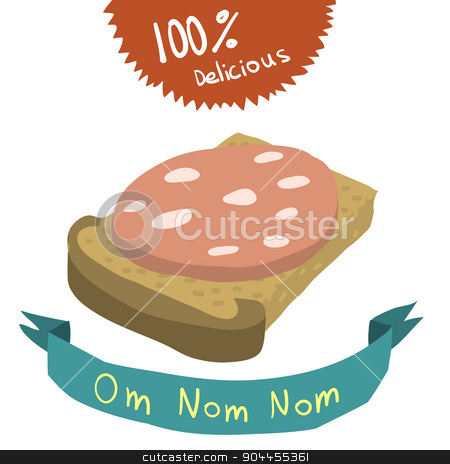 To use this stock image in your creative project, please select the size you need over to the right and click the "Add to Cart" button.
Your downloaded image will come with the Cutcaster watermark removed so don’t worry about the watermark you see on this page. Cartoon bread and sausage flat icon. stock vector clipart, The vector illustration for ui, web games, tablets, wallpapers, and patterns. by lemon5ky