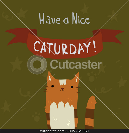 To use this stock image in your creative project, please select the size you need over to the right and click the "Add to Cart" button.
Your downloaded image will come with the Cutcaster watermark removed so don’t worry about the watermark you see on this page. Cats Saturday Postcard. stock vector clipart, The cute vector postcard with funny cartoon cats for everyone who celebrate weekend and holidays. For ui, web games, tablets, wallpapers, and patterns. by lemon5ky