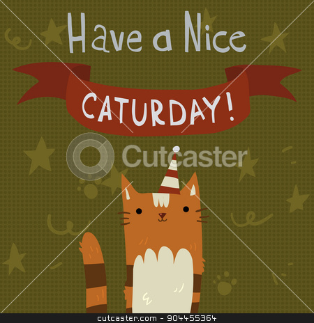 To use this stock image in your creative project, please select the size you need over to the right and click the "Add to Cart" button.
Your downloaded image will come with the Cutcaster watermark removed so don’t worry about the watermark you see on this page. Cats Saturday Postcard. stock vector clipart, The cute vector postcard with funny cartoon cats for everyone who celebrate weekend and holidays. For ui, web games, tablets, wallpapers, and patterns. by lemon5ky