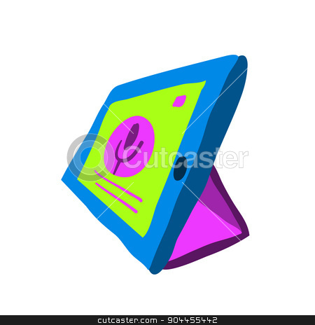 To use this stock image in your creative project, please select the size you need over to the right and click the "Add to Cart" button.
Your downloaded image will come with the Cutcaster watermark removed so don’t worry about the watermark you see on this page. Cartoon tablet pc flat icon. stock vector clipart, The vector illustration for ui, web games, tablets, wallpapers, and patterns. by lemon5ky