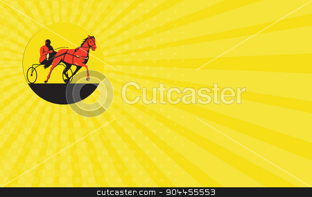 To use this stock image in your creative project, please select the size you need over to the right and click the "Add to Cart" button.
Your downloaded image will come with the Cutcaster watermark removed so don’t worry about the watermark you see on this page. Business card Horse and Jockey Harness Racing Circle Retro stock photo, Business card showing illustration of a horse and jockey harness racing viewed from the side set inside circle on isolated background done in retro style. by patrimonio