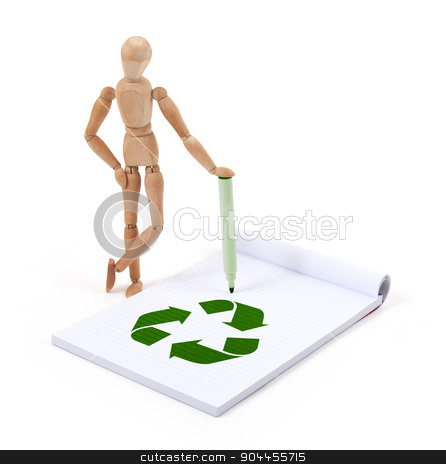 To use this stock image in your creative project, please select the size you need over to the right and click the "Add to Cart" button.
Your downloaded image will come with the Cutcaster watermark removed so don’t worry about the watermark you see on this page. Wooden mannequin writing - Recycle stock photo, Wooden mannequin writing in a scrapbook - Recycle by michaklootwijk