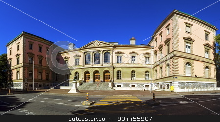 To use this stock image in your creative project, please select the size you need over to the right and click the "Add to Cart" button.
Your downloaded image will come with the Cutcaster watermark removed so don’t worry about the watermark you see on this page. University building, Geneva, Switzerland stock photo, University building front facade in Bastions park by day, Geneva, Switzerland by Elenarts