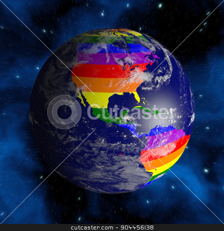 To use this stock image in your creative project, please select the size you need over to the right and click the "Add to Cart" button.
Your downloaded image will come with the Cutcaster watermark removed so don’t worry about the watermark you see on this page. Earth From Space. Continents Colored In LGBT Colors. Elements of this image furnished by NASA stock photo, 3D rendered image. Earth From Space. Continents Colored In LGBT Colors. by Maribor