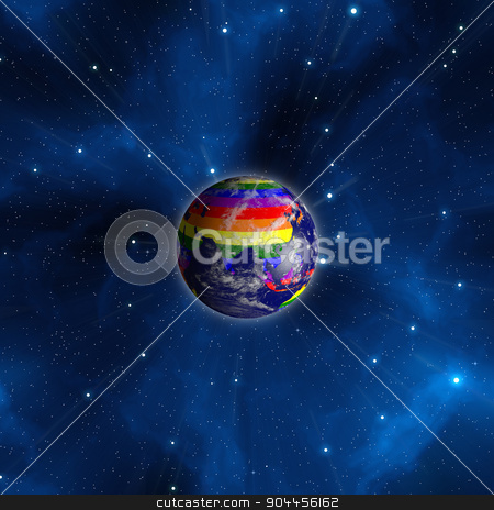 To use this stock image in your creative project, please select the size you need over to the right and click the "Add to Cart" button.
Your downloaded image will come with the Cutcaster watermark removed so don’t worry about the watermark you see on this page. Earth From Space. Continents Colored In LGBT Colors. Elements of this image furnished by NASA stock photo, 3D rendered image. Earth From Space. Continents Colored In LGBT Colors. by Maribor