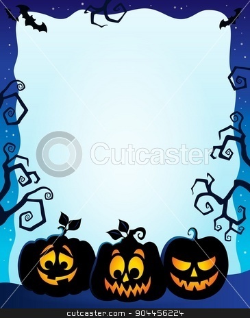 To use this stock image in your creative project, please select the size you need over to the right and click the "Add to Cart" button.
Your downloaded image will come with the Cutcaster watermark removed so don’t worry about the watermark you see on this page. Night frame with pumpkin silhouettes stock vector clipart, Night frame with pumpkin silhouettes - eps10 vector illustration. by Klara Viskova