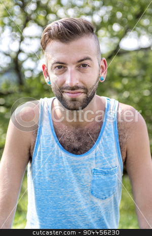 To use this stock image in your creative project, please select the size you need over to the right and click the "Add to Cart" button.
Your downloaded image will come with the Cutcaster watermark removed so don’t worry about the watermark you see on this page. Hipster men stock photo, A Hipster men on the street on a city by Louis-Paul St-Onge
