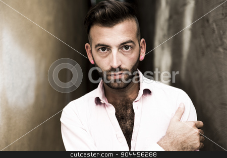 To use this stock image in your creative project, please select the size you need over to the right and click the "Add to Cart" button.
Your downloaded image will come with the Cutcaster watermark removed so don’t worry about the watermark you see on this page. Portrait of young, depressed man in pain stock photo, A Portrait of young, depressed man in pain by Louis-Paul St-Onge