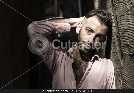To use this stock image in your creative project, please select the size you need over to the right and click the "Add to Cart" button.
Your downloaded image will come with the Cutcaster watermark removed so don’t worry about the watermark you see on this page. Portrait of young, depressed man in pain stock photo, A Portrait of young, depressed man in pain by Louis-Paul St-Onge