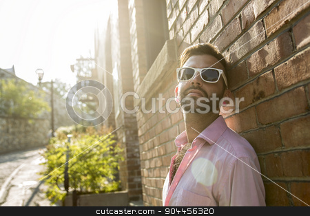 To use this stock image in your creative project, please select the size you need over to the right and click the "Add to Cart" button.
Your downloaded image will come with the Cutcaster watermark removed so don’t worry about the watermark you see on this page. Hipster men stock photo, A Hipster men on the street on a city by Louis-Paul St-Onge