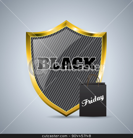 To use this stock image in your creative project, please select the size you need over to the right and click the "Add to Cart" button.
Your downloaded image will come with the Cutcaster watermark removed so don’t worry about the watermark you see on this page. Black friday advertising background design with shield badge and stock vector clipart, Black friday advertising background design with black shield badge and shopping bag by Mihaly Pal Fazakas