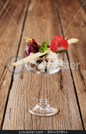 To use this stock image in your creative project, please select the size you need over to the right and click the "Add to Cart" button.
Your downloaded image will come with the Cutcaster watermark removed so don’t worry about the watermark you see on this page. Cheese appetizer stock photo, Cheese appetizer in a wine glass and chopsticks by Digifoodstock
