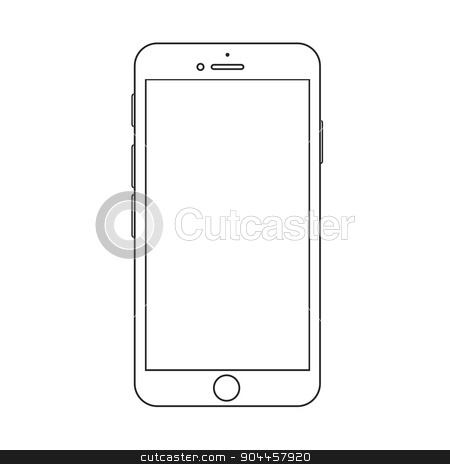 To use this stock image in your creative project, please select the size you need over to the right and click the "Add to Cart" button.
Your downloaded image will come with the Cutcaster watermark removed so don’t worry about the watermark you see on this page. Vector modern smartphone isolated on white stock vector clipart, Vector modern smartphone isolated on white background by petr zaika