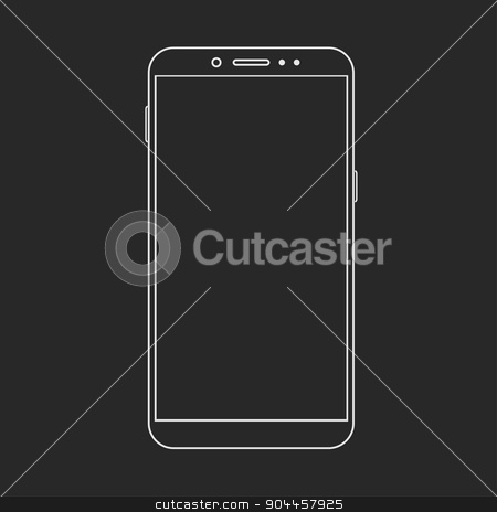 To use this stock image in your creative project, please select the size you need over to the right and click the "Add to Cart" button.
Your downloaded image will come with the Cutcaster watermark removed so don’t worry about the watermark you see on this page. Vector modern smartphone isolated on black stock vector clipart, Vector modern smartphone isolated on black background by petr zaika