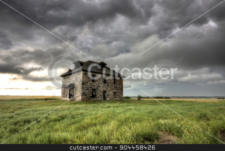 To use this stock image in your creative project, please select the size you need over to the right and click the "Add to Cart" button.
Your downloaded image will come with the Cutcaster watermark removed so don’t worry about the watermark you see on this page. Storm Clouds Prairie Sky stone house stock photo, Storm Clouds Prairie Sky Canada Ominous danger by Mark Duffy