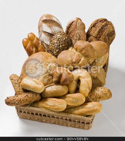 To use this stock image in your creative project, please select the size you need over to the right and click the "Add to Cart" button.
Your downloaded image will come with the Cutcaster watermark removed so don’t worry about the watermark you see on this page. Variety of bread stock photo, Variety of baked products in a basket by Digifoodstock