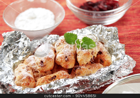To use this stock image in your creative project, please select the size you need over to the right and click the "Add to Cart" button.
Your downloaded image will come with the Cutcaster watermark removed so don’t worry about the watermark you see on this page. Mini Christmas stollen stock photo, Mini Christmas stollen cakes in aluminum foil by Digifoodstock