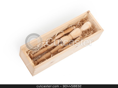 To use this stock image in your creative project, please select the size you need over to the right and click the "Add to Cart" button.
Your downloaded image will come with the Cutcaster watermark removed so don’t worry about the watermark you see on this page. Wood figure mannequin in a wooden box stock photo, Wood figure mannequin in a wooden box - concept of death or retail by michaklootwijk