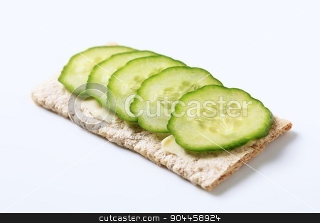 To use this stock image in your creative project, please select the size you need over to the right and click the "Add to Cart" button.
Your downloaded image will come with the Cutcaster watermark removed so don’t worry about the watermark you see on this page. Crisp bread with fresh cucumber stock photo, Crisp bread with slices of fresh cucumber by Digifoodstock