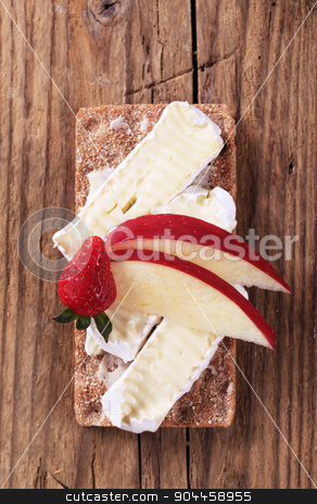 To use this stock image in your creative project, please select the size you need over to the right and click the "Add to Cart" button.
Your downloaded image will come with the Cutcaster watermark removed so don’t worry about the watermark you see on this page. Crispbread and cheese stock photo, Whole grain rye crispbread and cheese by Digifoodstock