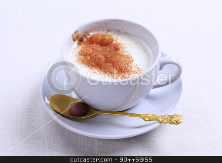 To use this stock image in your creative project, please select the size you need over to the right and click the "Add to Cart" button.
Your downloaded image will come with the Cutcaster watermark removed so don’t worry about the watermark you see on this page. Vanilla steamer stock photo, Vanilla steamer with a dusting of nutmeg or cinnamon by Digifoodstock