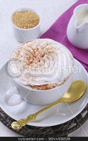 To use this stock image in your creative project, please select the size you need over to the right and click the "Add to Cart" button.
Your downloaded image will come with the Cutcaster watermark removed so don’t worry about the watermark you see on this page. Cup of Vienna coffee stock photo, Cup of coffee with whipped cream by Digifoodstock