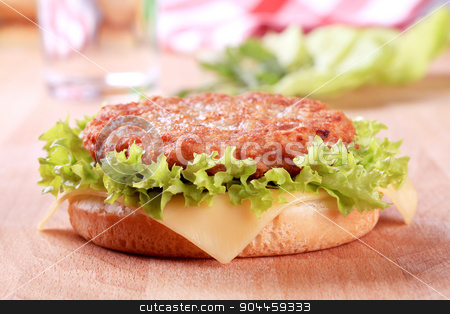 To use this stock image in your creative project, please select the size you need over to the right and click the "Add to Cart" button.
Your downloaded image will come with the Cutcaster watermark removed so don’t worry about the watermark you see on this page. Cheeseburger stock photo, Closeup of a Cheeseburger - ready to eat by Digifoodstock