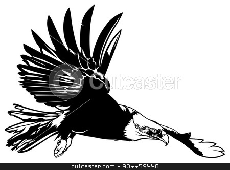 To use this stock image in your creative project, please select the size you need over to the right and click the "Add to Cart" button.
Your downloaded image will come with the Cutcaster watermark removed so don’t worry about the watermark you see on this page. Flying Bald Eagle stock photo, Flying Bald Eagle - Black Outline Illustration by derocz