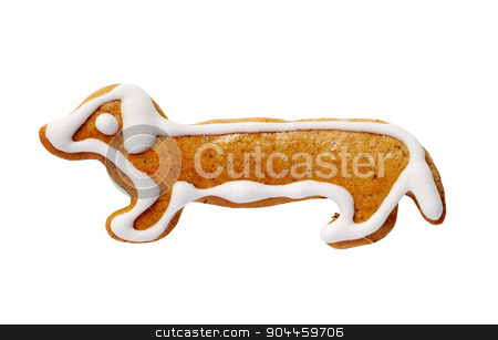 To use this stock image in your creative project, please select the size you need over to the right and click the "Add to Cart" button.
Your downloaded image will come with the Cutcaster watermark removed so don’t worry about the watermark you see on this page. Gingerbread cookie stock photo, Dog-shaped gingerbread cookie isolated on white background by Digifoodstock