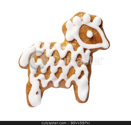To use this stock image in your creative project, please select the size you need over to the right and click the "Add to Cart" button.
Your downloaded image will come with the Cutcaster watermark removed so don’t worry about the watermark you see on this page. Gingerbread cookie stock photo, Gingerbread cookie in the shape of a ram by Digifoodstock