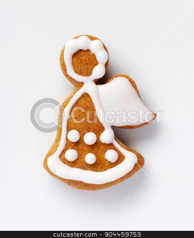To use this stock image in your creative project, please select the size you need over to the right and click the "Add to Cart" button.
Your downloaded image will come with the Cutcaster watermark removed so don’t worry about the watermark you see on this page. Gingerbread angel stock photo, Gingerbread cookie in the shape of an angel by Digifoodstock