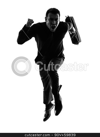 To use this stock image in your creative project, please select the size you need over to the right and click the "Add to Cart" button.
Your downloaded image will come with the Cutcaster watermark removed so don’t worry about the watermark you see on this page. business man running silhouette stock photo, one caucasian business man running in silhouette on white background by Ishadow