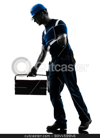 To use this stock image in your creative project, please select the size you need over to the right and click the "Add to Cart" button.
Your downloaded image will come with the Cutcaster watermark removed so don’t worry about the watermark you see on this page. injured manual worker man with injury brace despair silhouette stock photo, one manual worker man in silhouette on white background by Ishadow