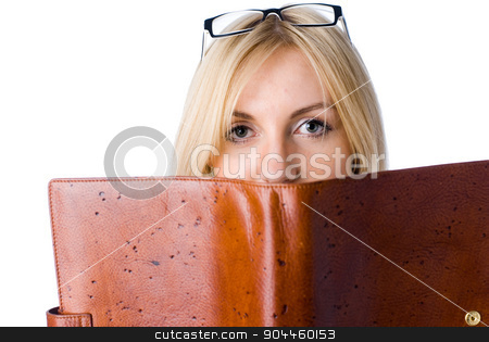 To use this stock image in your creative project, please select the size you need over to the right and click the "Add to Cart" button.
Your downloaded image will come with the Cutcaster watermark removed so don’t worry about the watermark you see on this page. Woman with daily log stock photo, The beautiful young girl with a diary on a white background by Aikon