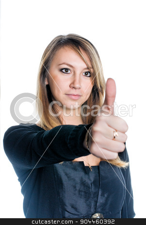 To use this stock image in your creative project, please select the size you need over to the right and click the "Add to Cart" button.
Your downloaded image will come with the Cutcaster watermark removed so don’t worry about the watermark you see on this page. Woman with thumb up stock photo, Young woman showing ok gesture (thumb up) on isolated background by Aikon