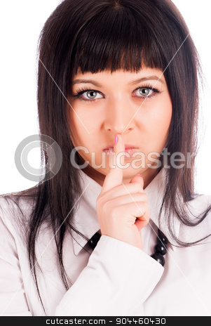 To use this stock image in your creative project, please select the size you need over to the right and click the "Add to Cart" button.
Your downloaded image will come with the Cutcaster watermark removed so don’t worry about the watermark you see on this page. Woman gesturing to silence stock photo, Young woman showing gesture