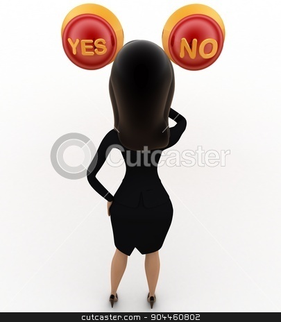 To use this stock image in your creative project, please select the size you need over to the right and click the "Add to Cart" button.
Your downloaded image will come with the Cutcaster watermark removed so don’t worry about the watermark you see on this page. 3d woman thinking which button to press yes or no concept stock photo, 3d woman thinking which button to press yes or no concept on white background, top angle view by 3dlabs