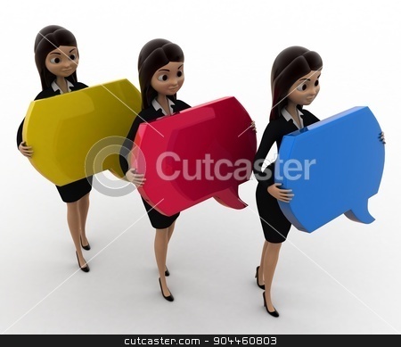 To use this stock image in your creative project, please select the size you need over to the right and click the "Add to Cart" button.
Your downloaded image will come with the Cutcaster watermark removed so don’t worry about the watermark you see on this page. 3d woman holding chat bubble in hand concept stock photo, 3d woman holding chat bubble in hand concept on white background, front angle view by 3dlabs