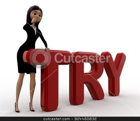 To use this stock image in your creative project, please select the size you need over to the right and click the "Add to Cart" button.
Your downloaded image will come with the Cutcaster watermark removed so don’t worry about the watermark you see on this page. 3d woman with try text concept stock photo, 3d woman with try text concept on white background, side angle view by 3dlabs