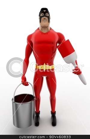 To use this stock image in your creative project, please select the size you need over to the right and click the "Add to Cart" button.
Your downloaded image will come with the Cutcaster watermark removed so don’t worry about the watermark you see on this page. 3d superhero with paint bucket and brush concept stock photo, 3d superhero with paint bucket and brush concept on white background, front angle view by 3dlabs