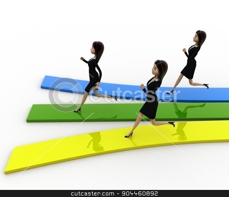 To use this stock image in your creative project, please select the size you need over to the right and click the "Add to Cart" button.
Your downloaded image will come with the Cutcaster watermark removed so don’t worry about the watermark you see on this page. 3d woman running on track concept stock photo, 3d woman running on track concept on white background, side top angle view by 3dlabs