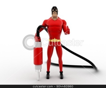 To use this stock image in your creative project, please select the size you need over to the right and click the "Add to Cart" button.
Your downloaded image will come with the Cutcaster watermark removed so don’t worry about the watermark you see on this page. 3d superhero with plug pin concept stock photo, 3d superhero with plug pin concept on white background, front angle view by 3dlabs