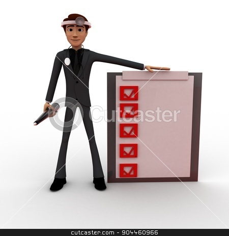 To use this stock image in your creative project, please select the size you need over to the right and click the "Add to Cart" button.
Your downloaded image will come with the Cutcaster watermark removed so don’t worry about the watermark you see on this page. 3d man doctor with check list concept stock photo, 3d man doctor with check list concept on white background, front angle view by 3dlabs