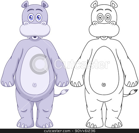 To use this stock image in your creative project, please select the size you need over to the right and click the "Add to Cart" button.
Your downloaded image will come with the Cutcaster watermark removed so don’t worry about the watermark you see on this page. Cute Humanoid Hippo With Lineart stock vector clipart, Vector illustration set of a cute purple hippo with lineart. by Liron Peer