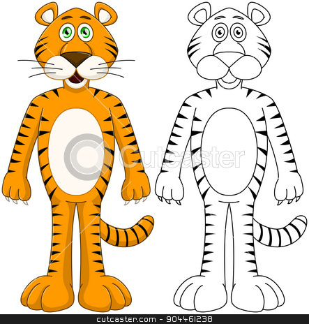 To use this stock image in your creative project, please select the size you need over to the right and click the "Add to Cart" button.
Your downloaded image will come with the Cutcaster watermark removed so don’t worry about the watermark you see on this page. Cute Humanoid Tiger With Lineart stock vector clipart, Vector illustration set of a cute humanoid orange tiger with lineart. by Liron Peer