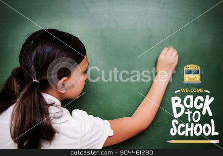 To use this stock image in your creative project, please select the size you need over to the right and click the "Add to Cart" button.
Your downloaded image will come with the Cutcaster watermark removed so don’t worry about the watermark you see on this page. Composite image of back to school stock photo, back to school against cute pupil writing on chalkboard by Wavebreak Media